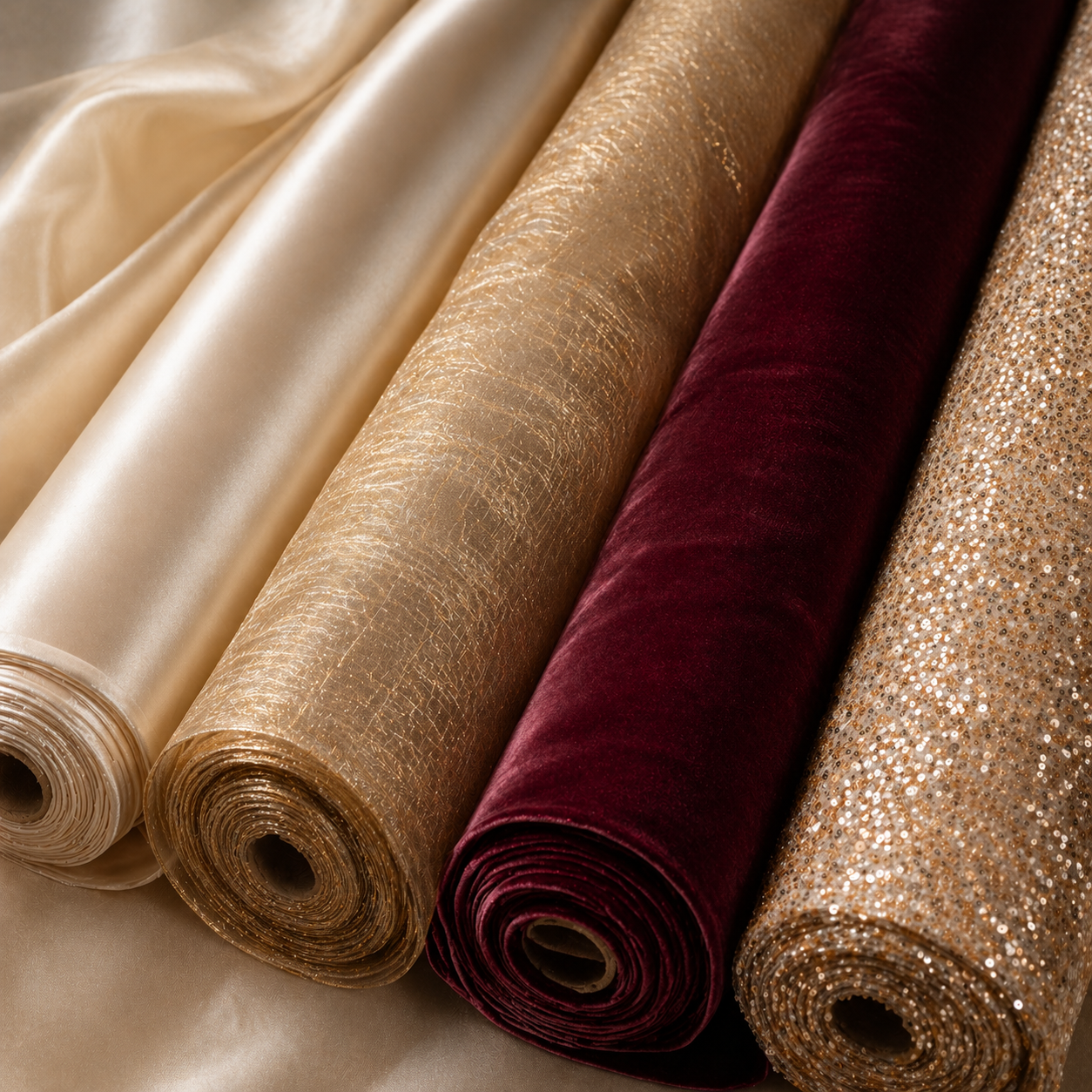 Finish fabrics for event decor